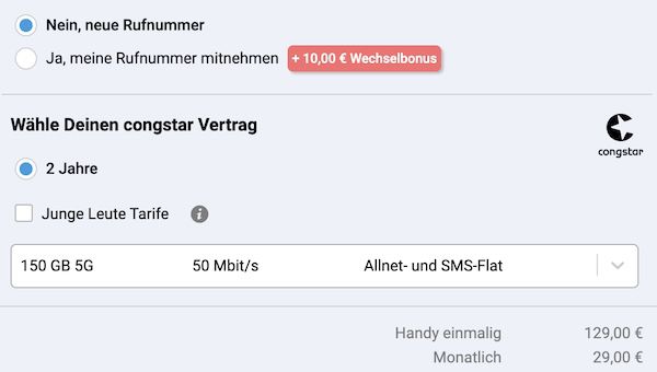 🍏 Apple iPhone 16e (256GB) für 129€ + Telekom Allnet 150GB für 29€ mtl.