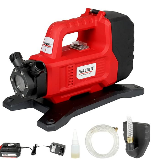 WALTER Akku Gartenpumpe + Akku + Ladegerät für 69,90€ (statt 87€)