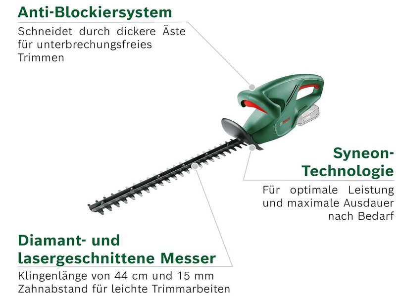 Bosch EasyHedgeCut 18V 44 Akku Heckenschere + Akku/Ladegrät für 65,12€ (statt 80€)