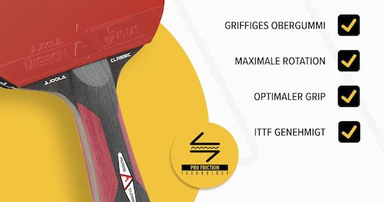🏓 Joola Rosskopf Classic Tischtennisschläger für 18,49€ (statt 33€)