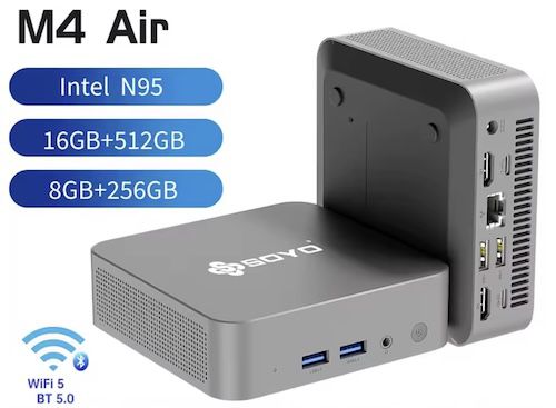 Soyo M4 Air Mini PC mit 512GB für 85€ (statt 122€)