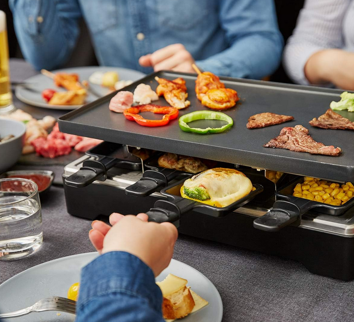 🥩Cloer 6446 Raclettegrill 8 Pfännchen mit Grillfunktion für 49,99€ (statt 67€)
