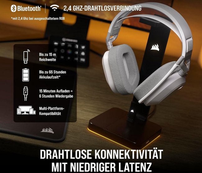 🎧 Corsair HS80 Max Wireless Over ear Gaming Headset für 119,99 (statt 149€)