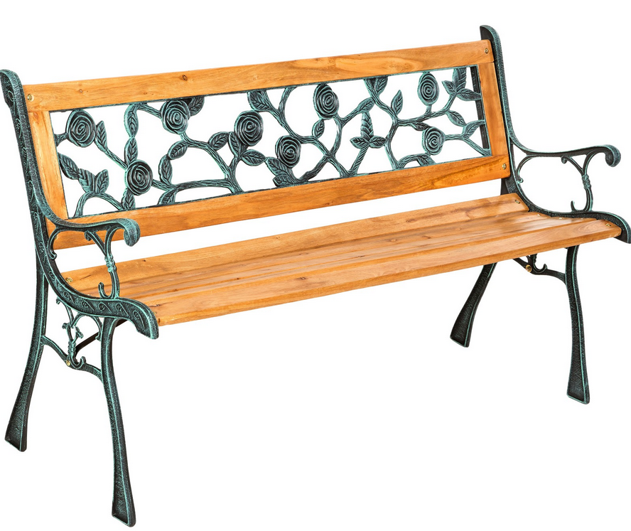 🏞️TecTake Marina Gartenbank 2 Sitzer aus Holz und Gusseisen für 49,99€ (statt 58€)