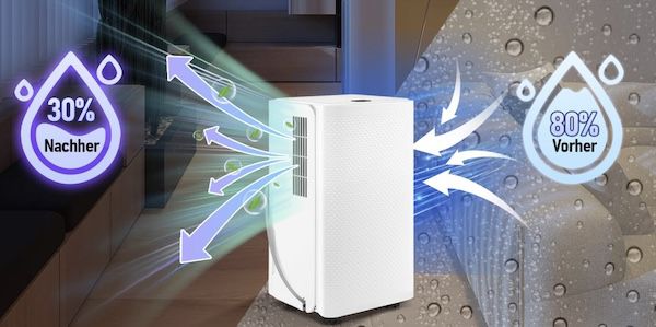 💨 Daromigo Luftentfeuchter für Räume bis 30m² für 98,69€ (statt 141€)