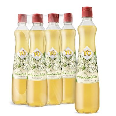 🥤 6x 700 ml YO Sirup Holunderblüte (ergibt bis 36 Liter) für 12€ (statt 21€)
