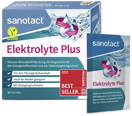 🍊 20er Pack sanotact Elektrolyte Plus mit Orangengeschmack für 3,55€ (statt 5€)