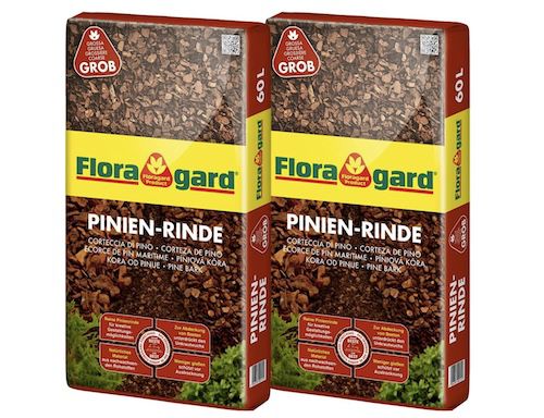🏡 2x 60L Floragard Mulch Pinienrinde 25 40 mm für 20,97€ (statt 34€)