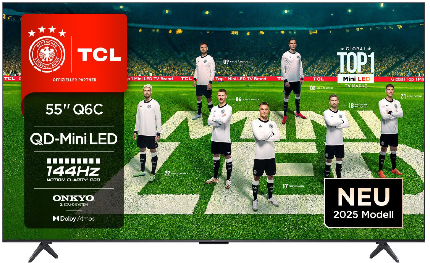 TCL Q6C 55Zoll QLED smart UHD TV 144Hz für 449€ (statt 590€)