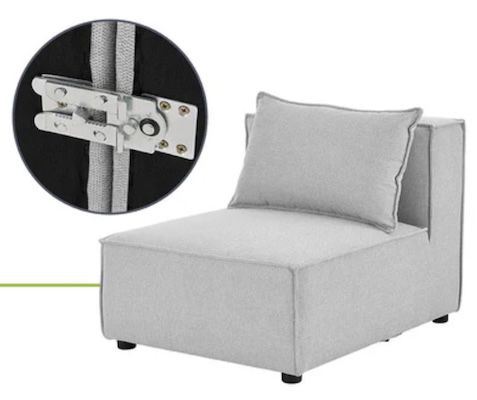 🤯 Juskys Sofa Domas XL 4 Sitzer mit Ottomane & Kissen für 849,99€ (statt 1.623€?)