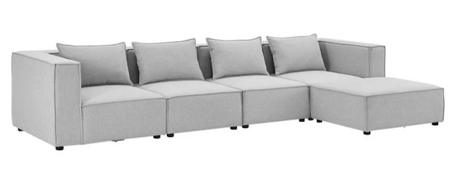 🤯 Juskys Sofa Domas XL 4 Sitzer mit Ottomane & Kissen für 849,99€ (statt 1.623€?)