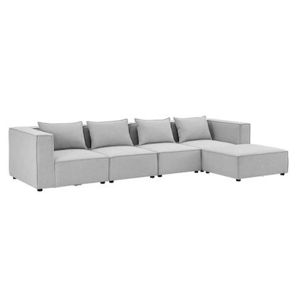 🤯 Juskys Sofa Domas XL 4-Sitzer mit Ottomane & Kissen für 849,99€ (statt 1.623€?)