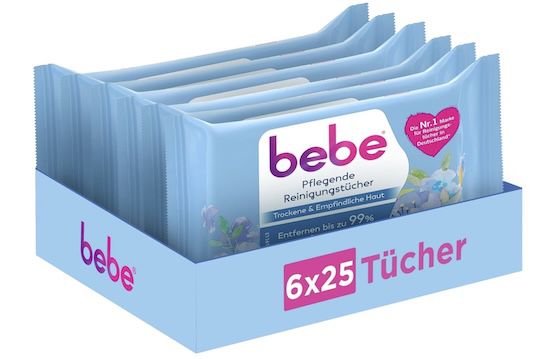 🧻 6x 25er Pack bebe Pflegende Reinigungstücher mit Kokoswasser für 10€ (statt 15€)