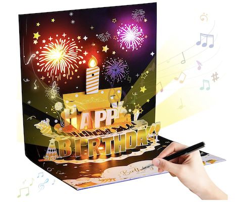 🎶🎈 Hofeny Geburtstagskarte mit Musik und Licht für 5,99€ (statt 8€)