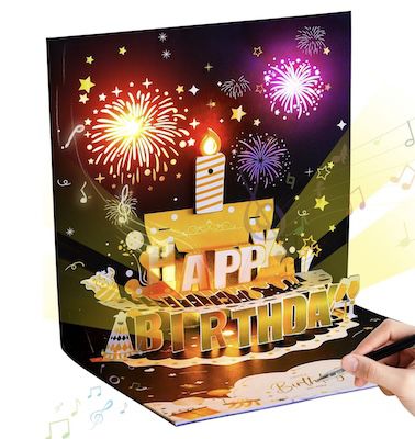 🎶🎈 Hofeny Geburtstagskarte mit Musik und Licht für 5,99€ (statt 8€)