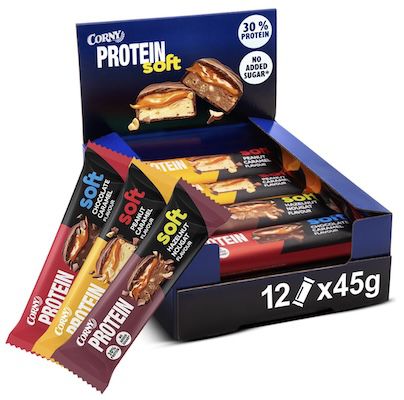🍫 12er Pack Corny Protein Soft Mix Pack mit 30% Eiweiß für 11,58€ (statt 17€) – unter 1€ je Riegel
