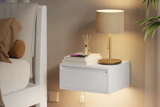 💡 2er Set VASAGLE Nachttisch hängend mit Leuchten für 46,99€ (statt 55€)