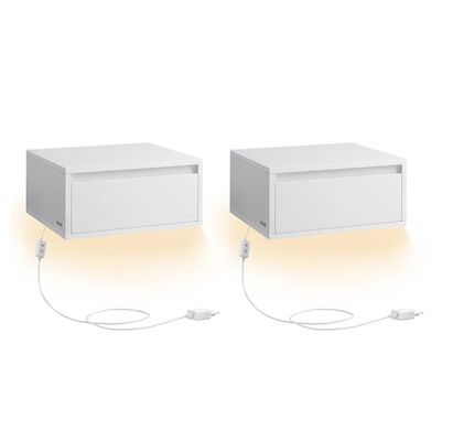 💡 2er Set VASAGLE Nachttisch hängend mit Leuchten für 46,99€ (statt 55€)