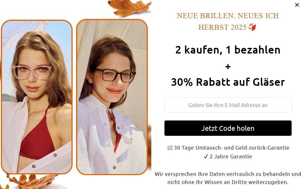 Firmoo Herbst Sale: Zwei Brillen kaufen   nur eine bezahlen & 30% Rabatt auf Gläser