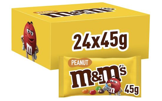 🥜 24er Pack M&MS Peanut Schokolinsen je 45g ab 11,89€ (statt 15€)