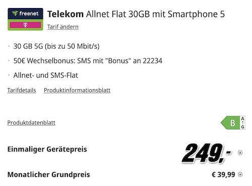 🍏 Apple iPhone 16 Pro für 249€ + Telekom Allnet 30GB für 39,99€ mtl + 50€ Bonus
