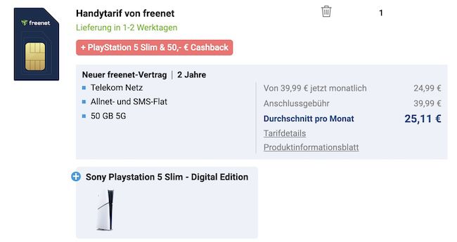 🎮 Sony PlayStation 5 Digital Edition + Telekom Allnet 50GB für 24,99€ mtl. + 200€ Bonus