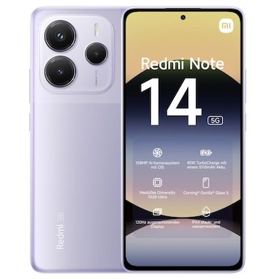 📲 Xiaomi Redmi Note 14 5G mit 8/256GB für 150,87€ (statt 185€)