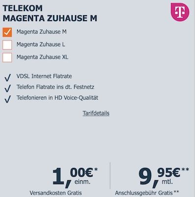 🩷 Telekom Magenta Zuhause M für eff. 16,58€ mtl. / L für eff. 21,83€ mtl. / XL für eff. 27€ mtl.