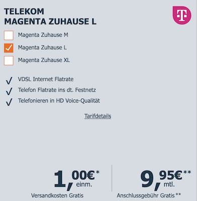 🩷 Telekom Magenta Zuhause M für eff. 16,58€ mtl. / L für eff. 21,83€ mtl. / XL für eff. 27€ mtl.
