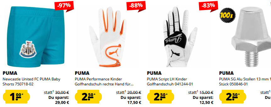 🔥 SportSpar Puma Sale ab 1€ + VSK - 5€ Gutschein ab 60€ 🔥 SportSpar Puma Sale ab 1€ + VSK 5€ Gutschein ab 60€