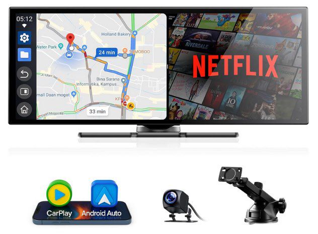 🚗 Volam 10.25 Zoll Carplay & Android Auto Display mit Netflix & co für 113,99€ (statt 180€)