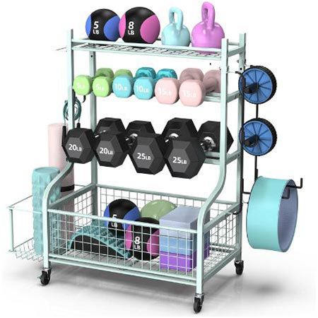 🏋️‍♂️ Mythinglogic Hantelständer aus Stahl mit Rädern für 59,99€ (statt 150€)