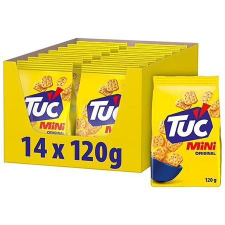 🍘 14er Pack Tuc Mini Classic Snack-Cracker, je 120g ab 16,15€ (statt 28€)