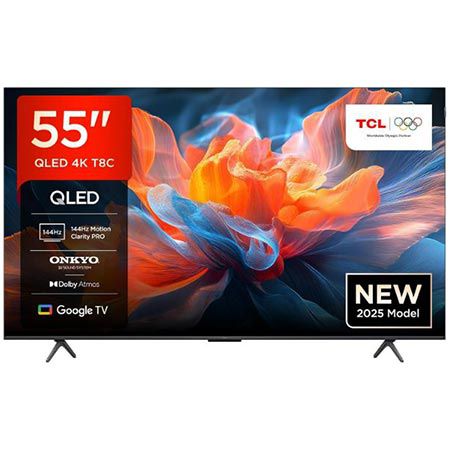 📺 TCL 55T8C 55″ QLED 4K HDR UHD Smart TV mit 144Hz für 379€ (statt 489€)