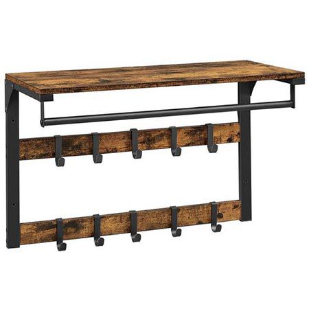 Vasagle Vintage Wandgarderobe mit Ablage für 16,99€ (statt 29€)