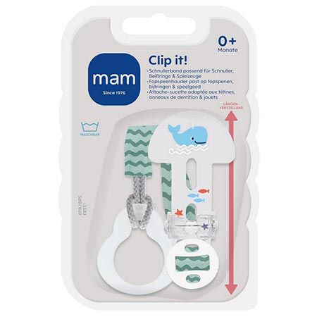 🍼 MAM Clip it! Schnullerband mit Wal Motiv für 6,99€ (statt 10€)