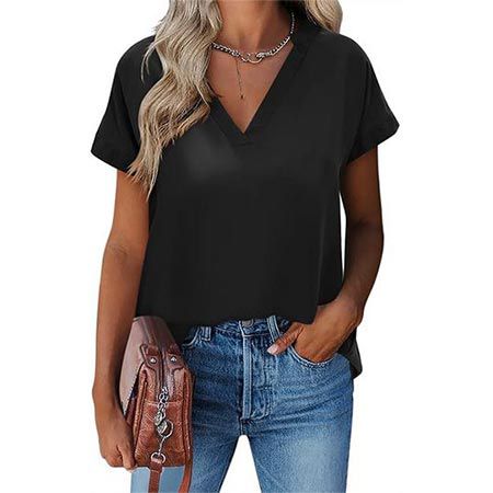 👚 Zeagoo Elegante Damen Bluse mit V-Ausschnitt für 9,49€ (statt 19€)