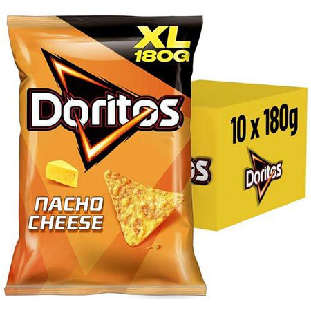 🌮 10er Pack Doritos Nacho Cheese Tortilla Nachos XL, je 180g für 19,99€ (statt 29€)