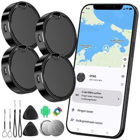 📍 4er Pack CooAoo Android Smart Tag inkl. Zubehör für 22,99€ (statt 46€)