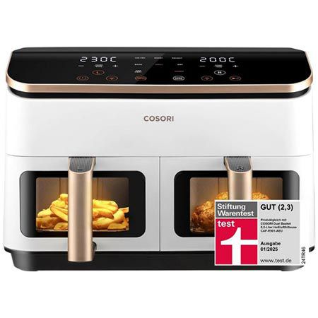 🍟 Cosori 2 Kammer Heißluftfritteuse mit 8,5L für 152,99€ (statt 180€)