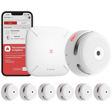 🚒 6er Pack X-Sense Rauchmelder mit App + SBS50 Basisstation für 79,99€ (statt 112€)