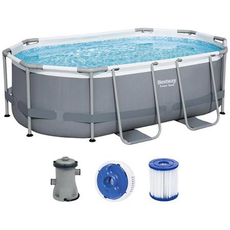 🏊🏻 Bestway Power Steel Frame Pool-Set mit Filterpumpe, 305x200x84cm für 263,99€ (statt 341€)