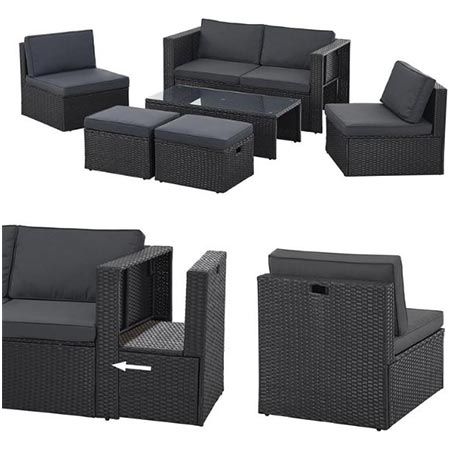 🏡 Juskys Salou Polyrattan Gartenmöbel Set für 247,94€ (statt 306€)