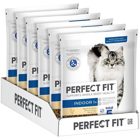 🐈 6er Pack Perfect Fit Indoor Adult Trockenfutter mit Huhn ab 13,40€ (statt 24€)