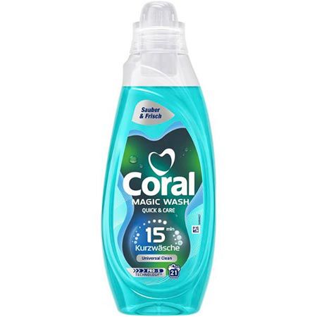 🧼 Coral Magic Wash Quick & Care Waschmittel, 21WL ab 4,93€ (statt 6,49€)