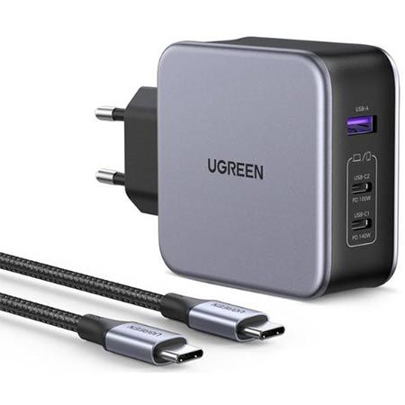 🔌 UGREEN Nexode 3-Port USB-C/A Ladegerät mit 140W PD 3.1 für 49,87€ (statt 80€)