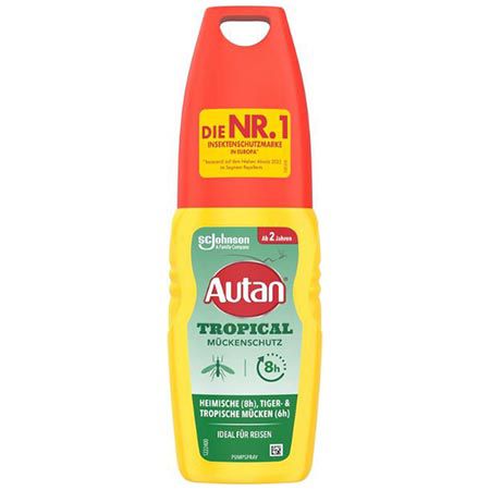 🦟 Autan Tropical Mückenschutz Pumpspray, 100ml ab 4,69€ (statt 7,45€)