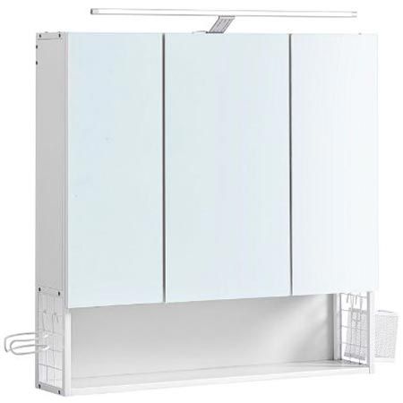 Vasagle Spiegelschrank mit Türen & LED-Beleuchtung für 65,99€ (statt 76€)