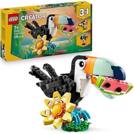 🦜 LEGO 31173 Creator Wilde Tiere: 3-in-1 Tropischer Tukan Set für 9,89€ (statt 14€)