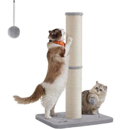 🐈 Feandrea Kratzsäule XL mit Plüschball & Glocke, 85cm für 24,08€ (statt 38€)